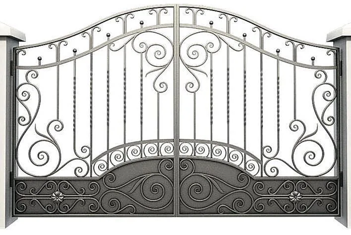 Распашные ворота Commander-9 (Нитроэмаль) - внешняя сторона